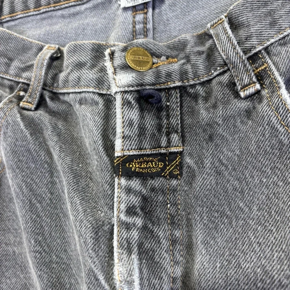 Marithe Francois Girbaud Jeans Mens 32x32 Gray Charcoal Wash Straight Distressed